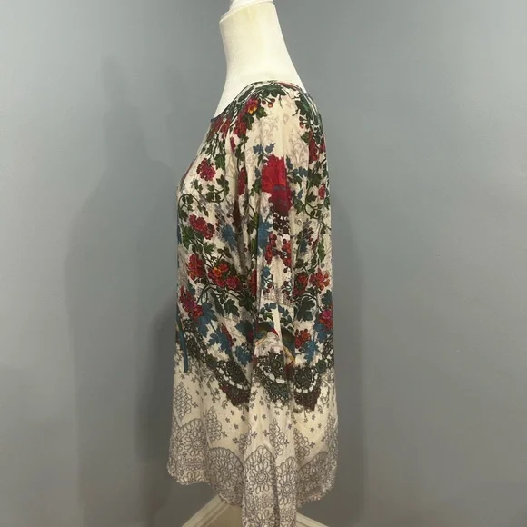 Johnny Was pullover top women’s size XS tropical birds summery vacation casual - Picture 8 of 16